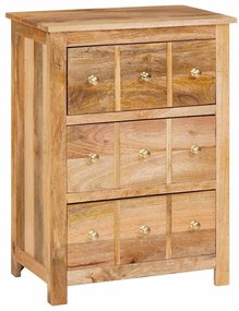 vidaXL Buffet Castanho 55 x 35 x 75 cm Madeira de manga maciça