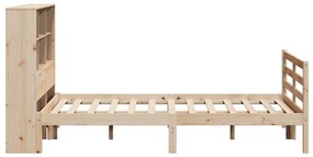 Cama com estante sem colchão 120x190 cm pinho maciço