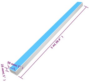 Calhas para cabos autoadesivas 50x25 mm 10 m PVC