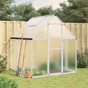 vidaXL Estufa com estrutura de base 169x169x195 cm alumínio prateado