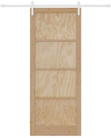 Porta Deslizante vidaXL com Conjunto de Acessórios 93x232 cm Madeira S