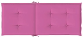 Almofadões cadeira de encosto alto de jardim 2 pcs tecido rosa
