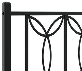 Estrutura de cama com cabeceira e pés 183x213 cm metal preto