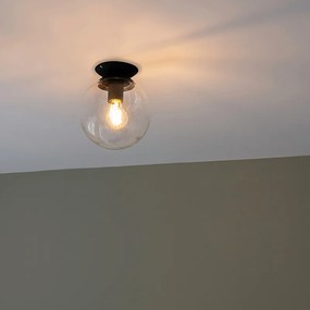 Candeeiro de teto Art Deco preto - Pallon Art Deco