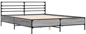 Estrutura de cama 150x200 cm derivados madeira/metal