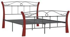 Estrutura de cama 120x200 cm metal preto