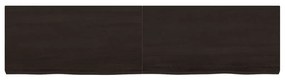 Tampo de mesa 160x40x(2-6) cm carvalho tratado castanho-escuro