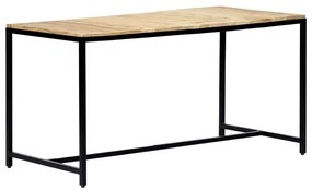 Mesa de jantar 140x70x75 cm madeira de mangueira maciça áspera