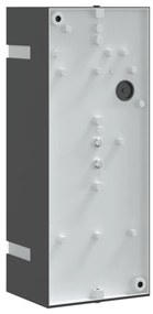 Candeeiros de parede p/ exterior 2 pcs aço inoxidável preto