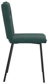 Cadeiras de jantar 2 pcs veludo verde-escuro