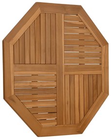 Tampo de mesa octogonal 90x90x2,5 cm madeira de teca maciça