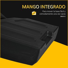 Base para Chapéu de Sol de 4 Peças Recarregável com Água 90kg Areia 13