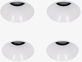 Pack De 4 Downlights Led Embutidos Sem Moldura Trimless Redondos Ø6,8 Cm Em Alumínio Orelva Branco & Branco 3000k & 11 W & 23º - Sklum