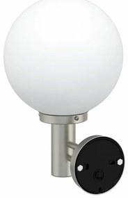 Luzes de parede externas 2 pcs Prata Aço Inoxidável IP44