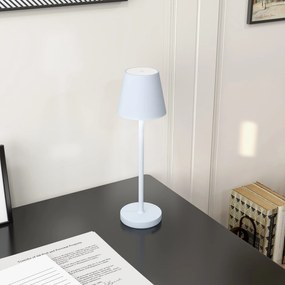 Candeeiro de Mesa com Luzes LED Candeeiro de Mesa Sem Fios Recarregável por USB-C 3 Cores Ø11,2x36,5 cm Cinza