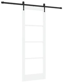 Porta Deslizante vidaXL com Conjunto de Ferragens Branca 78x211 cm Mad