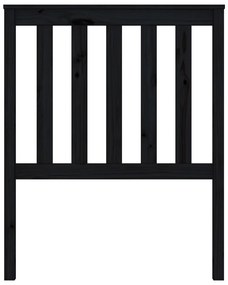 Cabeceira de cama 81x6x101 cm pinho maciço preto