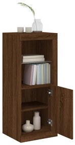 Aparador com luzes LED 41x37x100 cm carvalho castanho