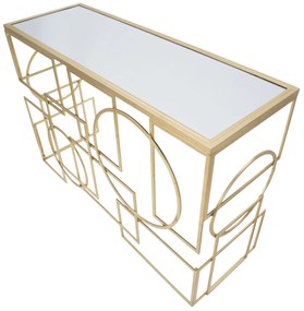 MESA CONSOLA MARIE 120X41X81 CM DOURADO