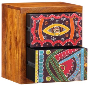 Mesa de Cabeceira 35x30x40 cm Madeira Maciça Acácia