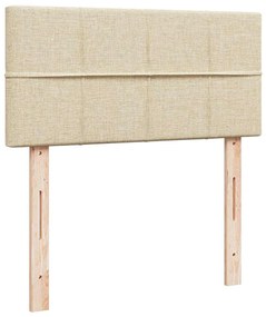 Cama otomana com colchão 100x200 cm tecido creme