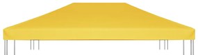 Cobertura de gazebo 270 g/m² 4x3 m amarelo