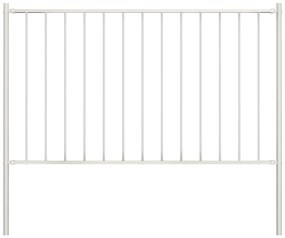 Painel de vedação c/ postes aço revestido a pó 1,7x1 m branco