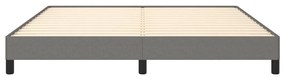 Estrutura de cama sem colchão 180x200 cm tecido cinzento-escuro