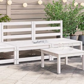 vidaXL Sofás de centro jardim 2 pcs madeira de pinho maciço branco