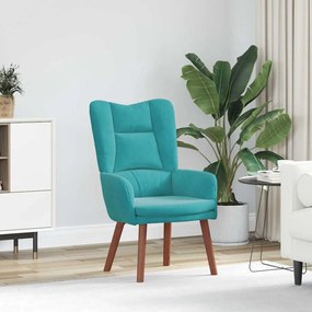 vidaXL Cadeira Relaxante Turquesa 63 x 67 x 94 cm Veludo