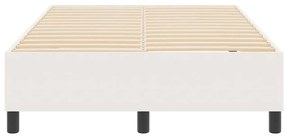 Cama Box Spring vidaXL Creme Casal Pequeno Tecido Corda