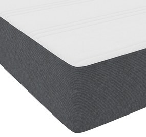 Cama Box Spring da com Colchão Cinza Escuro 120x200 cm Tecido de Cordu