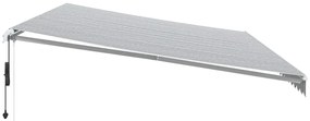 Toldo retrátil automático com LED 600x300 cm antracite/branco