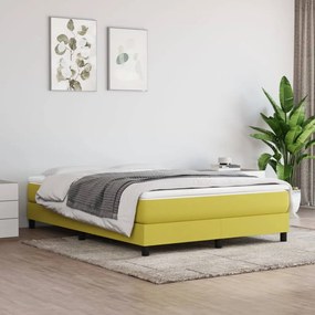 vidaXL Estrutura de cama sem colchão 140x200 cm tecido verde