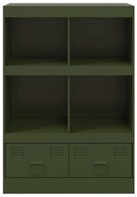 Aparador alto 67x39x95 cm aço verde azeitona