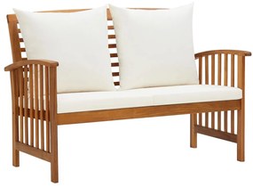 2 pcs conjunto lounge de jardim c/ almofadões acácia maciça