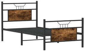 Estrutura cama s/ colchão derivados de madeira carvalho fumado