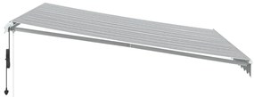 Toldo retrátil automático com LED 400x350 cm antracite/branco