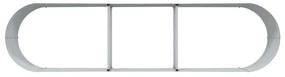 Cama de Jardim Elevada Castanha com Look de Madeira 320x80x44 cm Aço