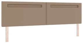 Cabeceira vidaXL Design Simples Cappuccino 200 cm em Couro Sintético