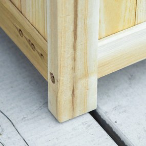 Floreira de Madeira Dobrável 70x30x25 cm – Canteiro Elevado para Culti
