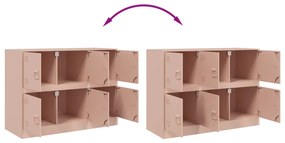 Aparador 99x39x73 cm aço rosa