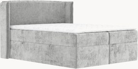 Cama divã em chenille artesanal com arrumação Skyline, H3