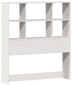 Cama com estante sem colchão 90x200 cm pinho maciço branco