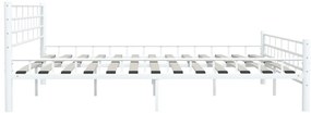 Estrutura de cama 180x200 cm metal branco