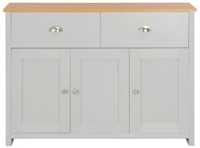 Aparador 112x35x81 cm cinzento