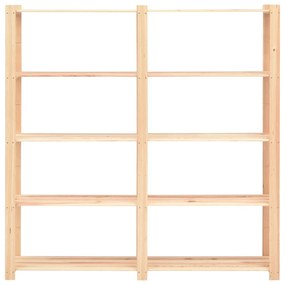 10 unidades arrumação 5 prateleiras 170x38x170cm pinho 500 kg