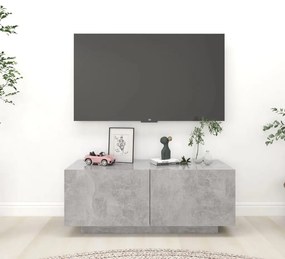 vidaXL Móvel p/ TV 100x35x40cm madeira processada cinzento cimento
