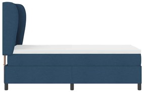 Cama Box Azul com Colchão 100x200 cm em Tecido