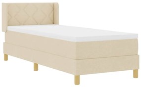Cama Box com Colchão , Creme, 80 x 200 cm, Tecido
